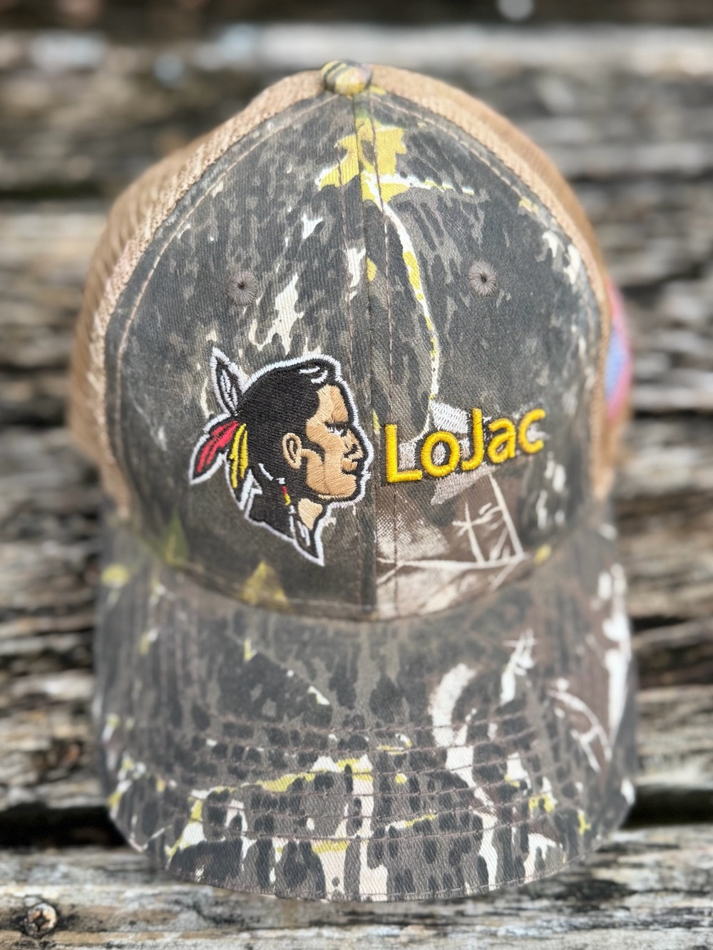 Atlanta Hat Company LoJac Embroidered Adjustable Camouflage Trucker Hat P2